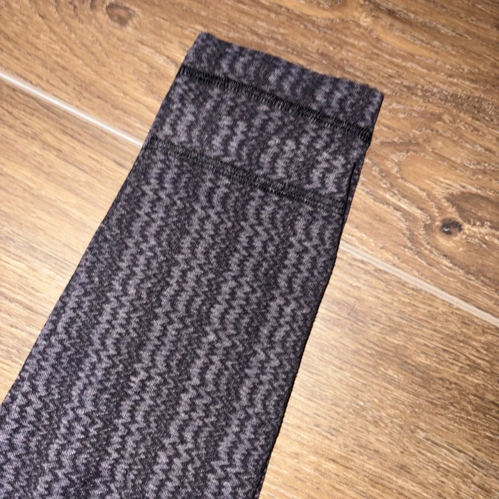 Lululemon Wunder Under Leggings Textured Ziggy Wee August Glo Black Gray 4 Long